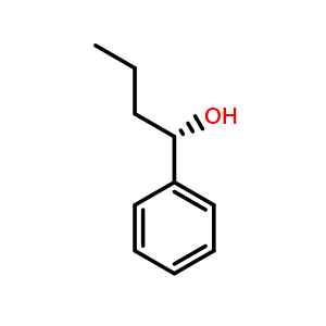 Chemical structure of (s)-1-phenylbutan-1-ol , CAS 22135-49-5, AChemBlock X213001