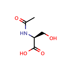 Chemical structure of (s)-2-acetamido-3-hydroxypropanoic acid , CAS 16354-58-8, AChemBlock X213018