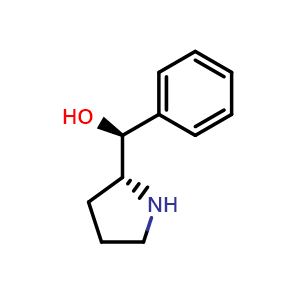 Chemical structure of (s)-phenyl((r)-pyrrolidin-2-yl)methanol , CAS 885462-68-0, AChemBlock X213053