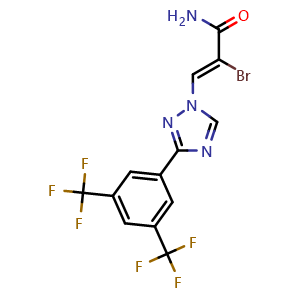 (Z)-3-(3-(3,5-bis(trifluoromethyl)phenyl)-1H-1,2,4-triazol-1-yl)-2-bromoacrylamide
