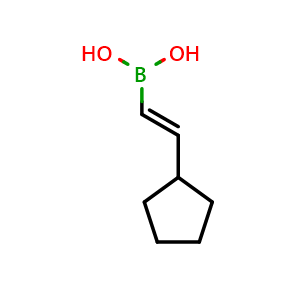 Chemical structure of [(1E)-2-cyclopentylethenyl]boronic acid , CAS 161282-93-5, AChemBlock X213061