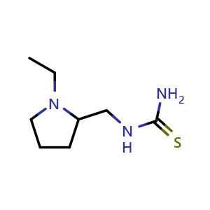 Chemical structure of [(1-ethylpyrrolidin-2-yl)methyl]thiourea , CAS 473706-97-7, AChemBlock X213062
