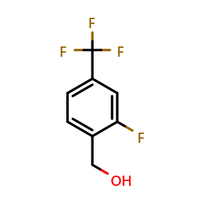 Chemical structure of [2-fluoro-4-(trifluoromethyl)phenyl]methanol , CAS 197239-49-9, AChemBlock X213105