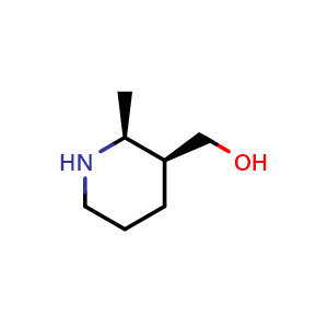 Chemical structure of [rel-(2S,3S)-2-methylpiperidin-3-yl]methanol , CAS 2409674-20-8, AChemBlock X213124