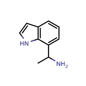 Chemical structure of 1-(1h-indol-7-yl)ethanamine , CAS 1007877-68-0, AChemBlock X213157