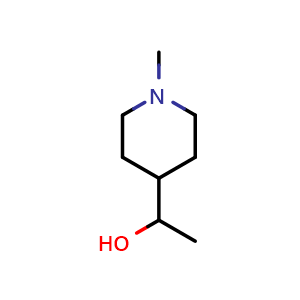 Chemical structure of 1-(1-Methylpiperidin-4-yl)ethanol , CAS 37835-54-4, AChemBlock X213159