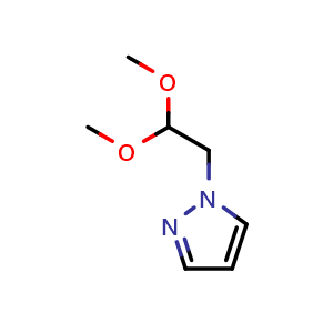 Chemical structure of 1-(2,2-dimethoxyethyl)-1H-pyrazole , CAS 876164-61-3, AChemBlock X213168