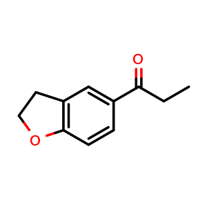 Chemical structure of 1-(2,3-dihydro-1-benzofuran-5-yl)propan-1-one , CAS 68660-11-7, AChemBlock X213171