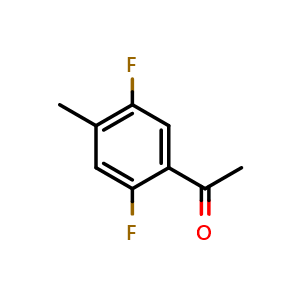 Chemical structure of 1-(2,5-difluoro-4-methylphenyl)ethan-1-one , CAS 178696-17-8, AChemBlock X213175