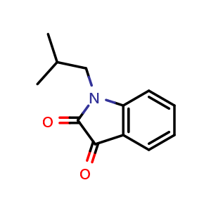 Chemical structure of 1-(2-methylpropyl)-2,3-dihydro-1H-indole-2,3-dione , CAS 78846-77-2, AChemBlock X213205