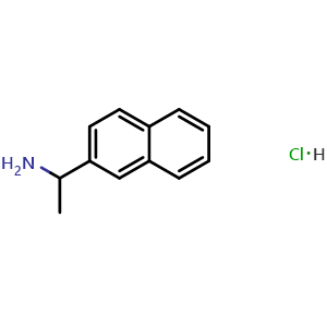 Chemical structure of 1-(2-naphthyl)ethanamine hydrochloride , CAS 39110-76-4, AChemBlock X213206