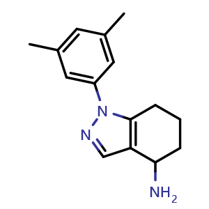 Chemical structure of 1-(3,5-dimethylphenyl)-4,5,6,7-tetrahydro-1h-indazol-4-amine , CAS 1203661-50-0, AChemBlock X213217