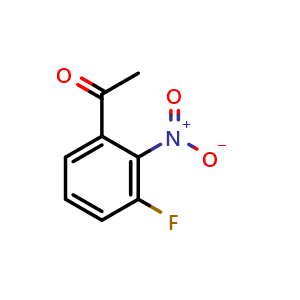 Chemical structure of 1-(3-fluoro-2-nitrophenyl)ethan-1-one , CAS 1214346-37-8, AChemBlock X213229
