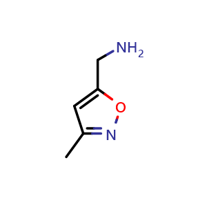 Chemical structure of 1-(3-Methylisoxazol-5-yl)methanamine , CAS 154016-55-4, AChemBlock X213236