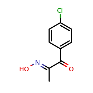 Chemical structure of 1-(4-Chlorophenyl)propane-1,2-dione 2-oxime , CAS 56472-72-1, AChemBlock X213250