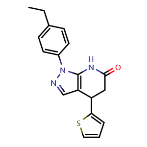 1-(4-ethylphenyl)-4-(thiophen-2-yl)-4,5-dihydro-1H-pyrazolo[3,4-b]pyridin-6(7H)-one