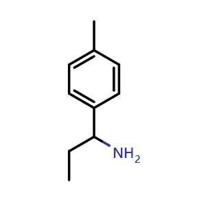 Chemical structure of 1-(4-methylphenyl)propan-1-amine , CAS 174636-87-4, AChemBlock X213266