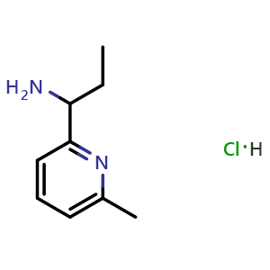 Chemical structure of 1-(6-methyl-2-pyridinyl)-1-propanamine hydrochloride , AChemBlock X213294