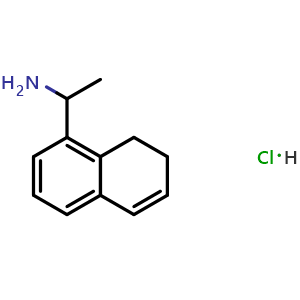 Chemical structure of 1-(7,8-dihydronaphthalen-1-yl)ethan-1-amine hydrochloride , CAS 2514236-16-7, AChemBlock X213296