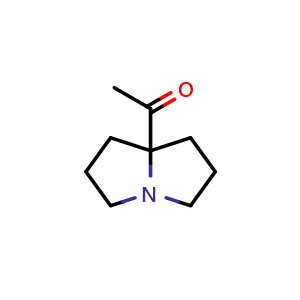Chemical structure of 1-(hexahydro-1H-pyrrolizin-7a-yl)ethan-1-one , CAS 1788873-44-8, AChemBlock X213320