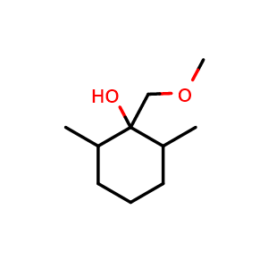 Chemical structure of 1-(methoxymethyl)-2,6-dimethylcyclohexanol , CAS 1936137-03-9, AChemBlock X213323