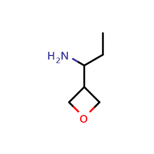 Chemical structure of 1-(oxetan-3-yl)propan-1-amine , CAS 1780054-53-6, AChemBlock X213325
