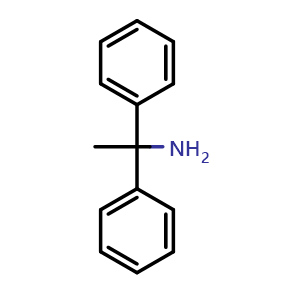 Chemical structure of 1,1-diphenylethan-1-amine , CAS 20912-56-5, AChemBlock X213340