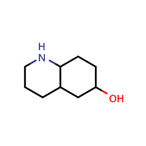 Chemical structure of 1,2,3,4,4a,5,6,7,8,8a-decahydroquinolin-6-ol , CAS 16878-29-8, AChemBlock X213342