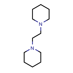 Chemical structure of 1,2-dipiperidinoethane , CAS 1932-04-3, AChemBlock X213354