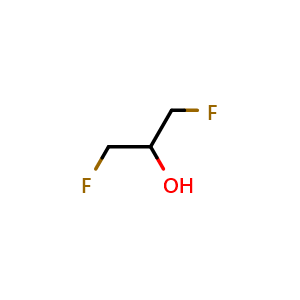 Chemical structure of 1,3-Difluoro-2-propanol , CAS 453-13-4, AChemBlock X213365