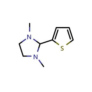 Chemical structure of 1,3-dimethyl-2-(thiophen-2-yl)imidazolidine , CAS 104208-13-1, AChemBlock X213370