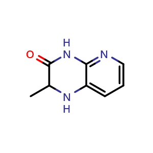 Chemical structure of 1,4-dihydro-2-methyl-pyrido[2,3-b]pyrazin-3(2h)-one , CAS 165615-64-5, AChemBlock X213383