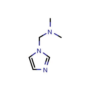 Chemical structure of 1-[(dimethylamino)methyl]imidazole , CAS 23230-39-9, AChemBlock X213397