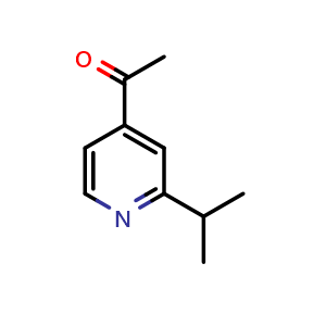 Chemical structure of 1-[2-(propan-2-yl)pyridin-4-yl]ethan-1-one , CAS 123005-19-6, AChemBlock X213402