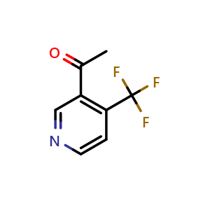 Chemical structure of 1-[4-(trifluoromethyl)pyridin-3-yl]ethan-1-one , CAS 955997-27-0, AChemBlock X213411