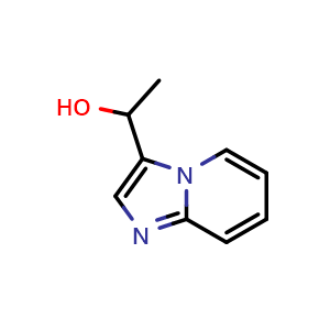 Chemical structure of 1-{imidazo[1,2-a]pyridin-3-yl}ethan-1-ol , CAS 30489-50-0, AChemBlock X213421