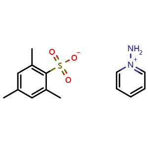 Chemical structure of 1-aminopyridin-1-ium 2,4,6-trimethylbenzene-1-sulfonate , CAS 39996-41-3, AChemBlock X213440