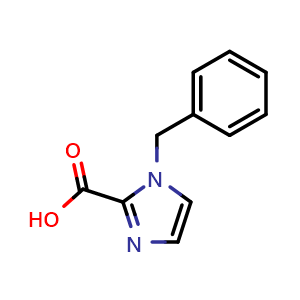 Chemical structure of 1-benzyl-1h-imidazole-2-carboxylic acid , CAS 16042-26-5, AChemBlock X213445