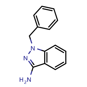 Chemical structure of 1-benzyl-1H-indazol-3-amine , CAS 28519-78-0, AChemBlock X213446