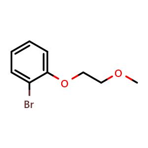 Chemical structure of 1-Bromo-2-(2-methoxy-ethoxy)-benzene , CAS 109417-60-9, AChemBlock X213460
