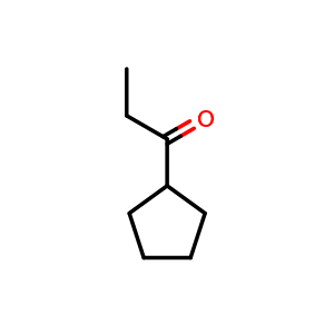 Chemical structure of 1-cyclopentylpropan-1-one , CAS 6635-67-2, AChemBlock X213491