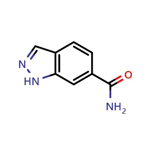 Chemical structure of 1H-Indazole-6-carboxamide , CAS 906000-44-0, AChemBlock X213517