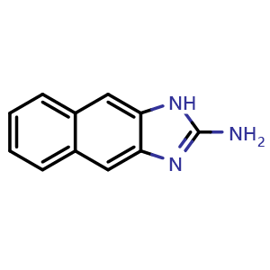 Chemical structure of 1H-naphtho[2,3-d]imidazol-2-amine , CAS 102408-31-1, AChemBlock X213524