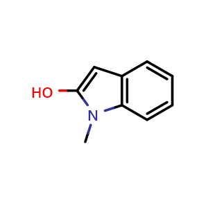 Chemical structure of 1-methyl-1H-indol-2-ol , CAS 90563-58-9, AChemBlock X213546
