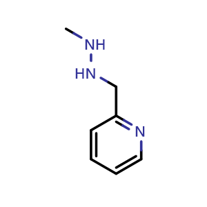 Chemical structure of 1-methyl-2-(pyrid-2-ylmethyl)hydrazine , CAS 90008-40-5, AChemBlock X213549