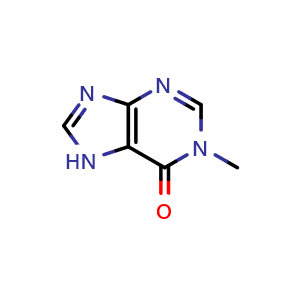 Chemical structure of 1-methyl-6,7-dihydro-1H-purin-6-one , CAS 1125-39-9, AChemBlock X213565