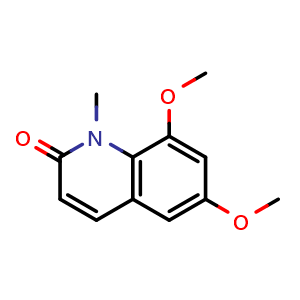 Chemical structure of 1-Methyl-6,8-dimethoxyquinoline-2 1H-one , CAS 1210820-67-9, AChemBlock X213566