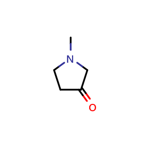 Chemical structure of 1-methylpyrrolidin-3-one , CAS 68165-06-0, AChemBlock X213575