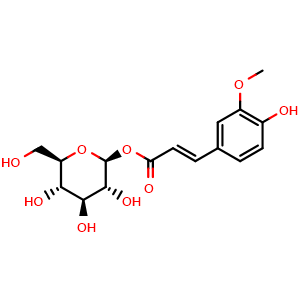 Chemical structure of 1-O-Feruloylglucose , CAS 64625-37-2, AChemBlock X213580