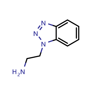 Chemical structure of 2-(1H-1,2,3-benzotriazol-1-yl)ethan-1-amine , CAS 26861-65-4, AChemBlock X213609